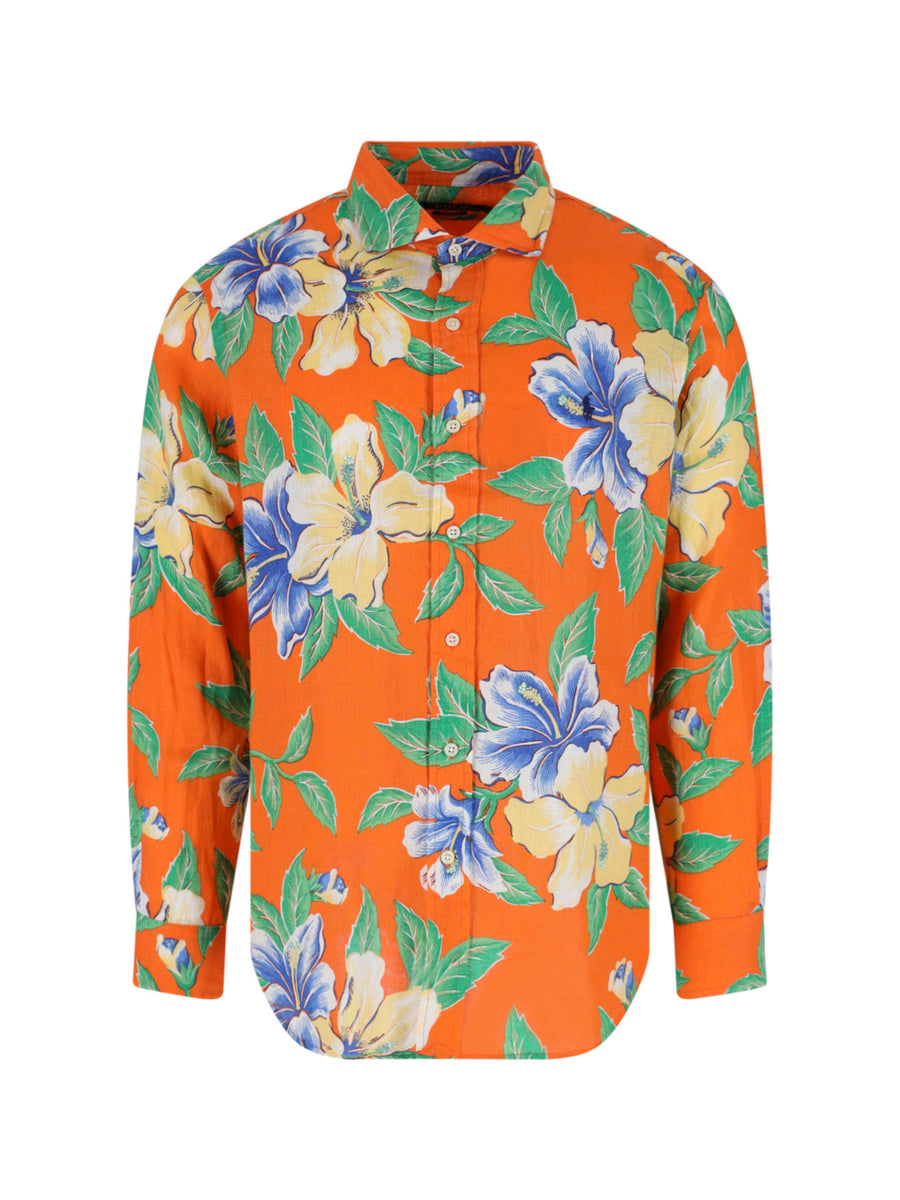 Polo Ralph Lauren 100% linen shirt in orange
