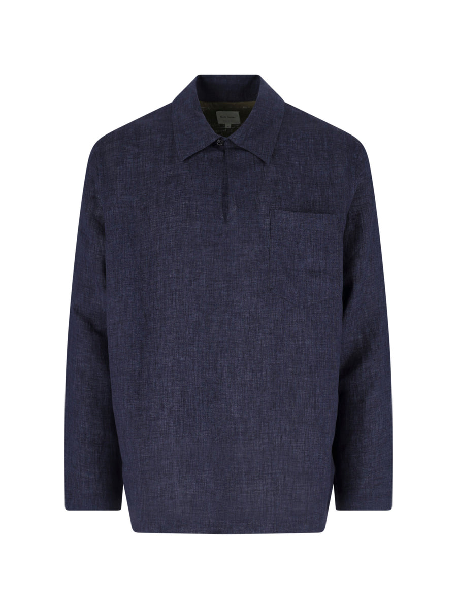 Paul Smith 100% linen shirt in navy