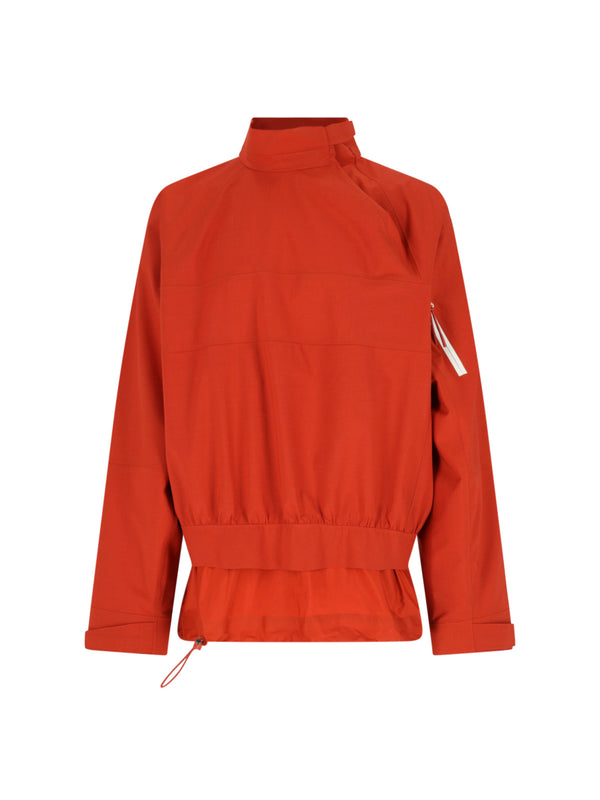 Lacoste 67% polyester jacket in orange