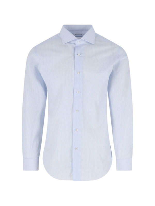 Barba Napoli 100% cotton shirt in blue