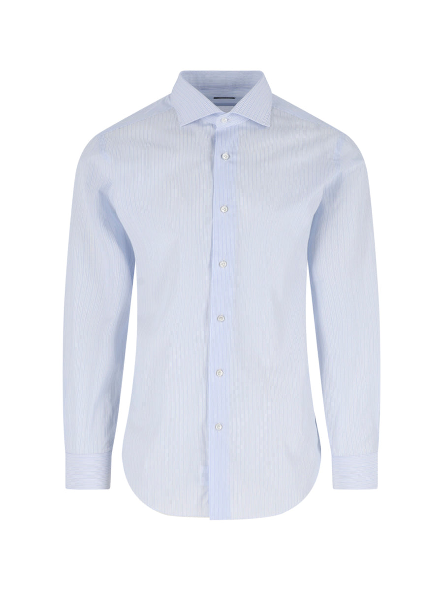 Barba Napoli 100% cotton shirt in blue