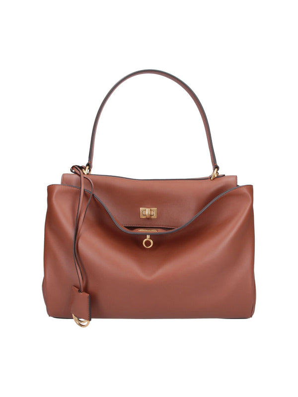 Balenciaga 100% calf leather shoulder bag in brown