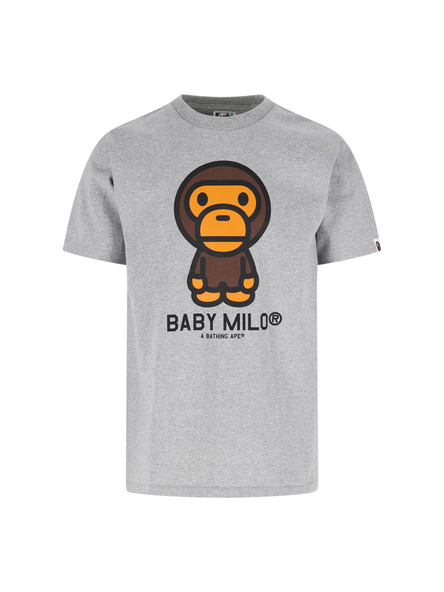 Bape 100% cotton t-shirt in gray