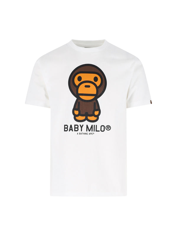 Bape 100% cotton t-shirt in white