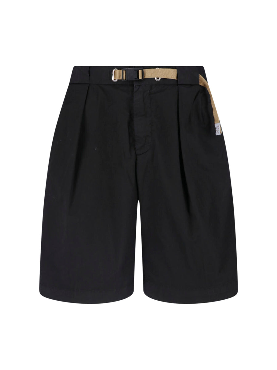 White Sand 96% Cotton shorts in black
