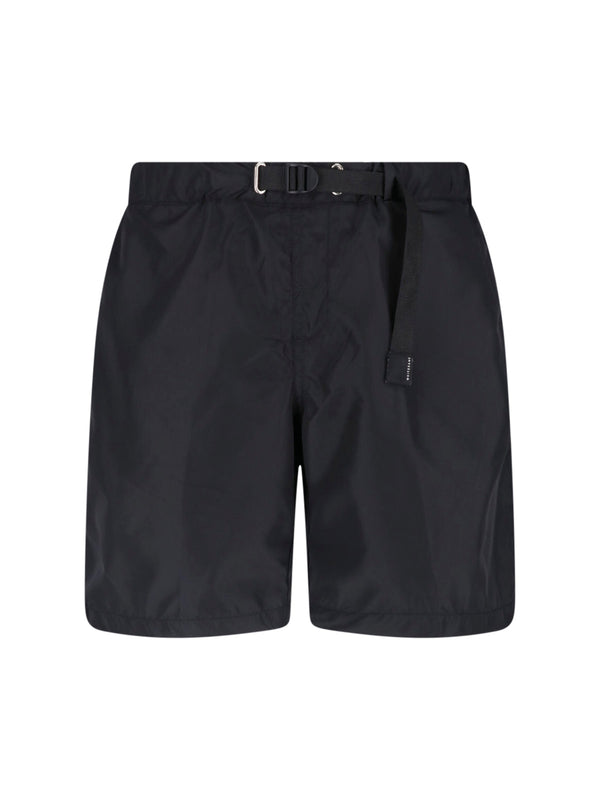 White Sand Nylon swim shorts in black