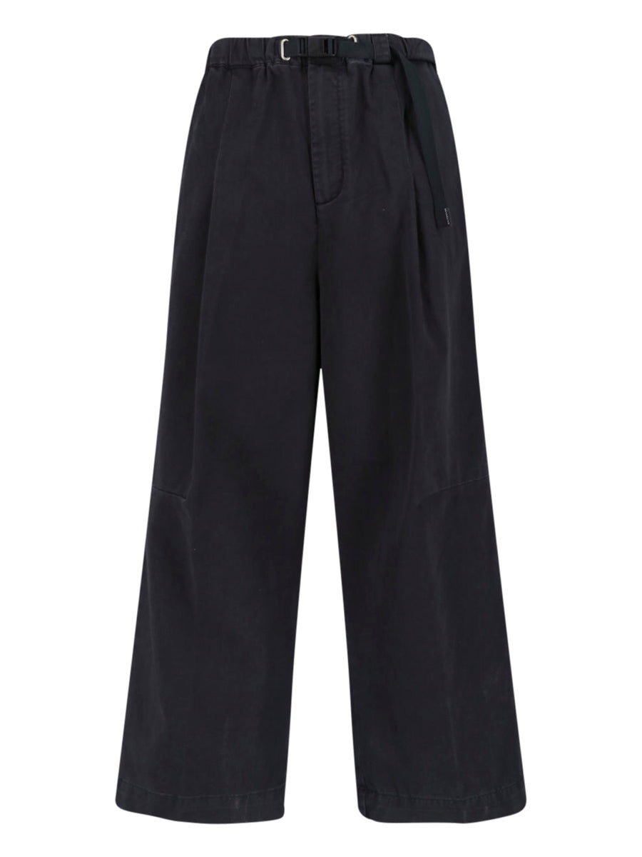 White Sand 100% cotton trousers in black