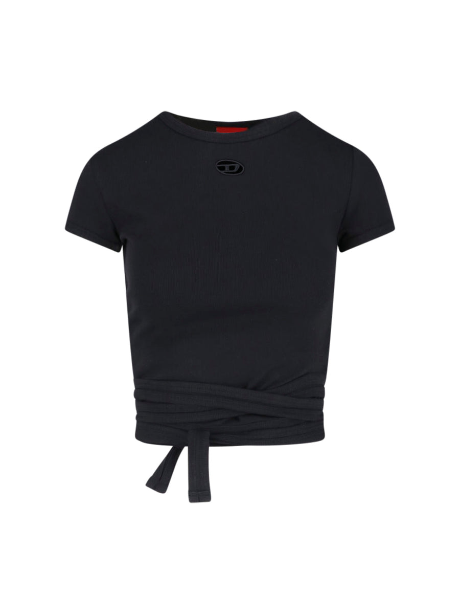 Diesel 94% cotton t-shirt in black