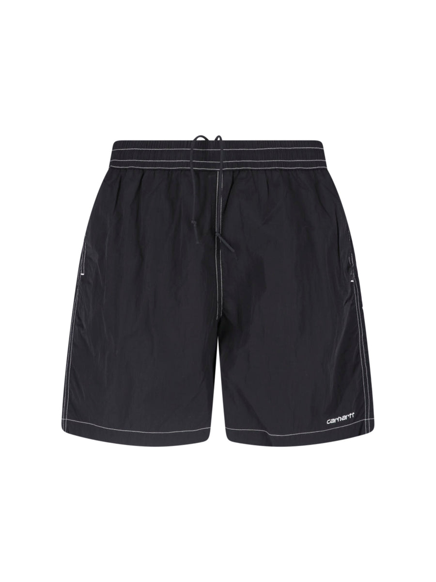 Carhartt Wip 100% nylon swim shorts in black