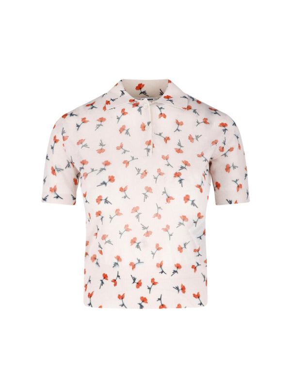 Jil Sander 82% Cotton polo in pink