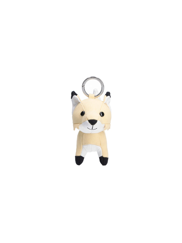 Maison Kitsuné 100% cotton keychain in beige
