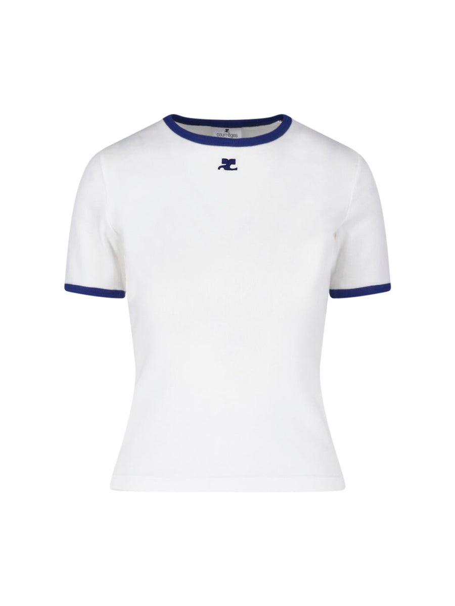 CourrèGes 100% Cotton t-shirt in white