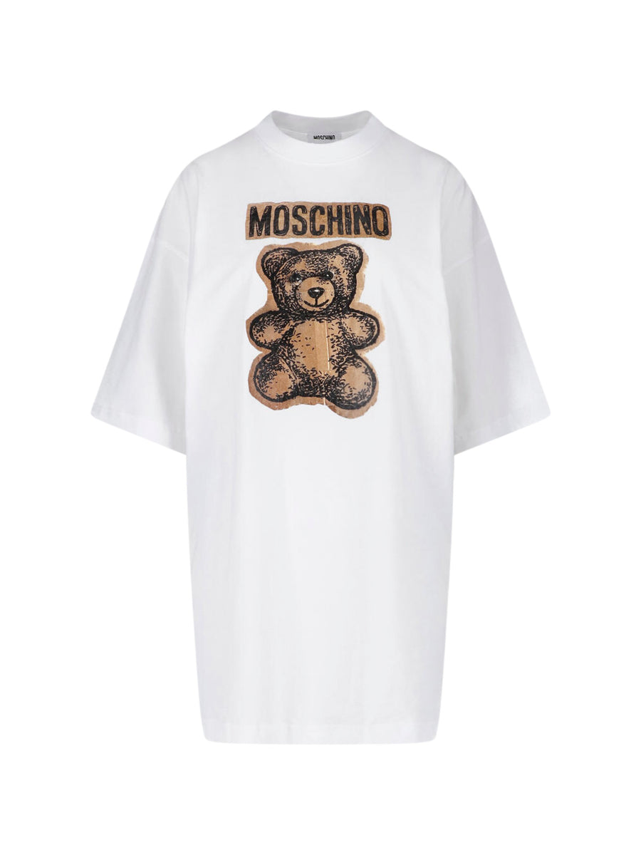 Moschino 100% cotton dress in white