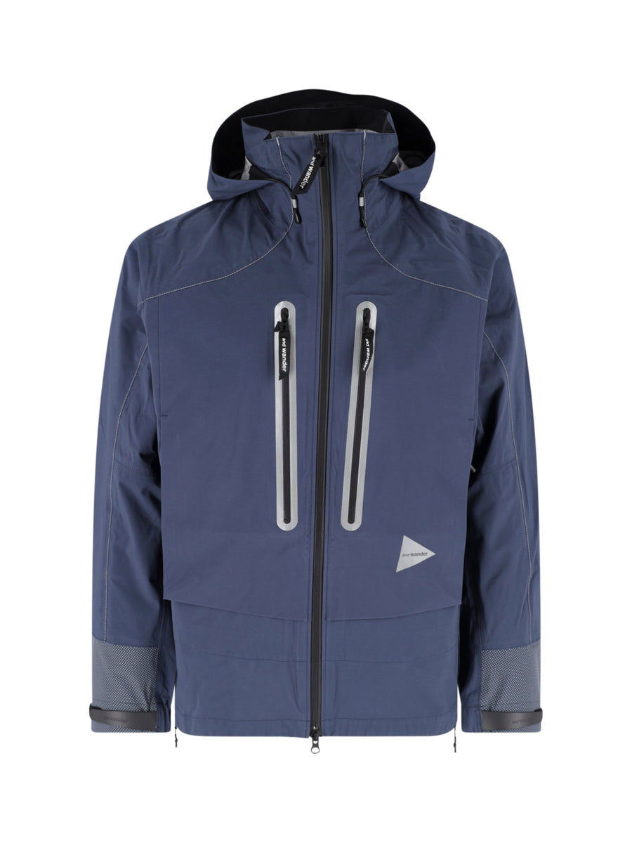And Wander 100% nylon jacket in blue
