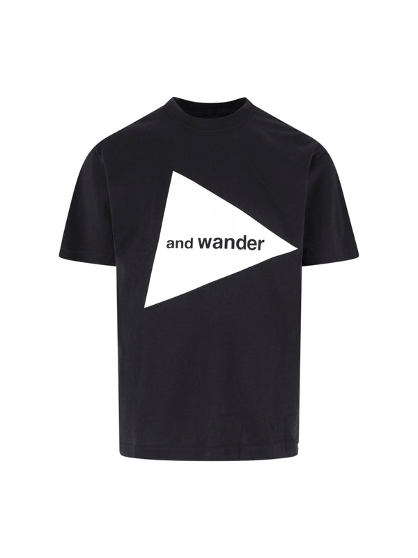 And Wander 65% Cotton t-shirt in black