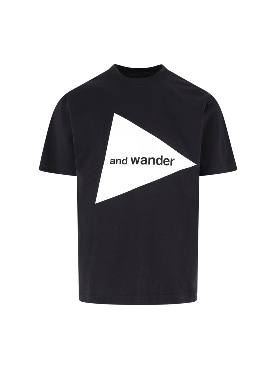And Wander 65% Cotton t-shirt in black