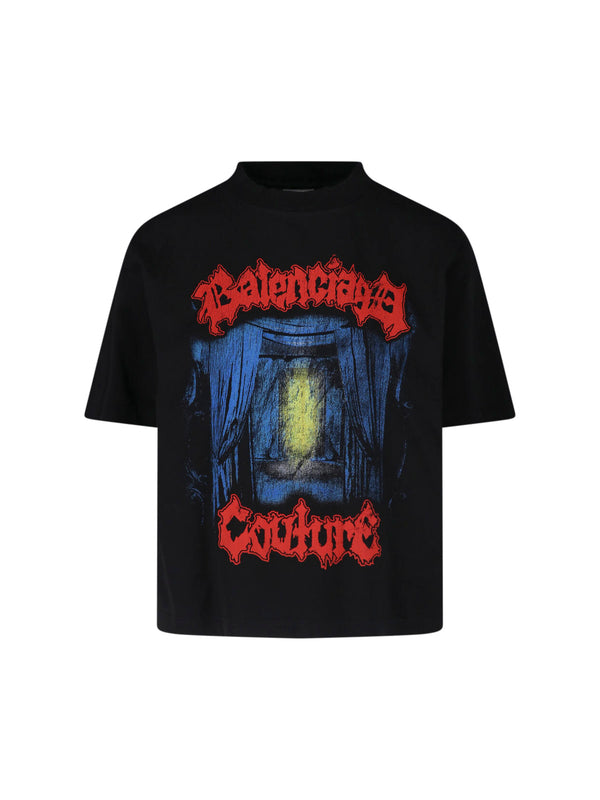 Balenciaga Tuvd 100% Cotton t-shirt in black