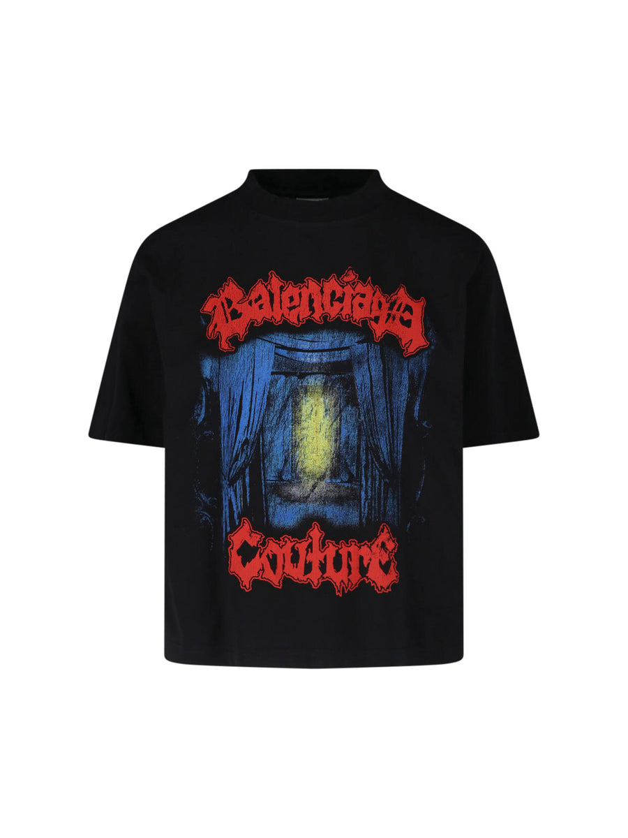 Balenciaga Tuvd 100% Cotton t-shirt in black