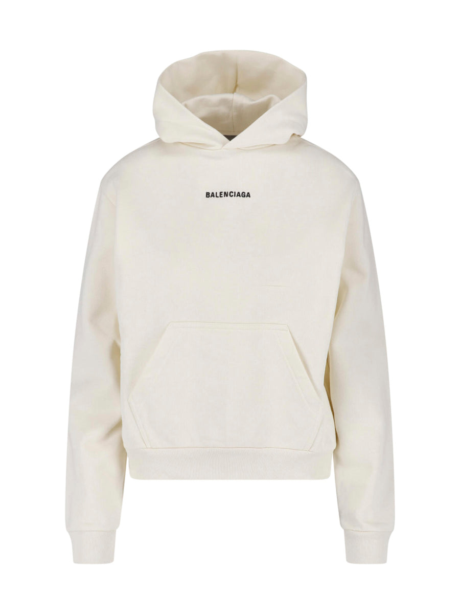 Balenciaga Ttvj 100% Cotton hoodie in white