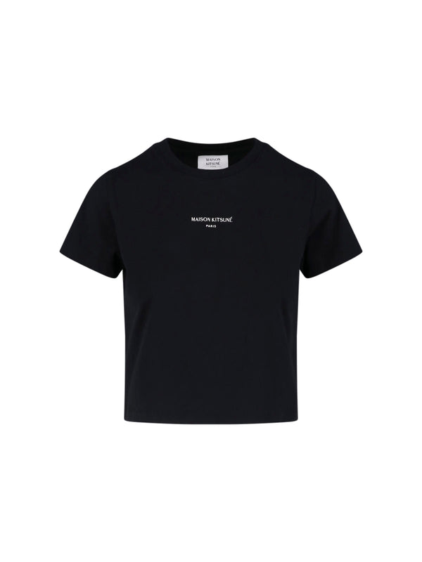 Maison Kitsune' 100% cotton t-shirt in black