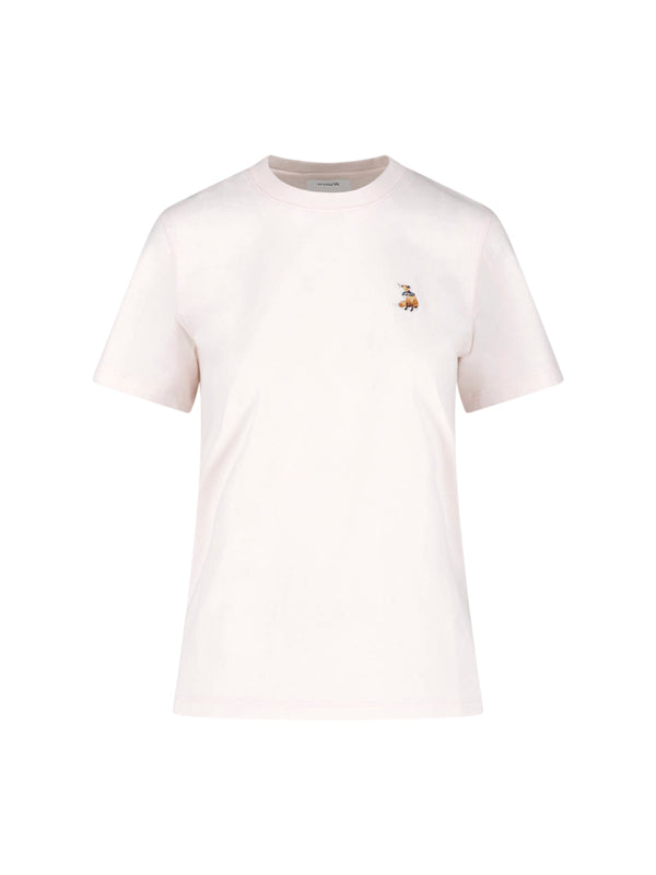 Maison Kitsune' 100% cotton t-shirt in pink