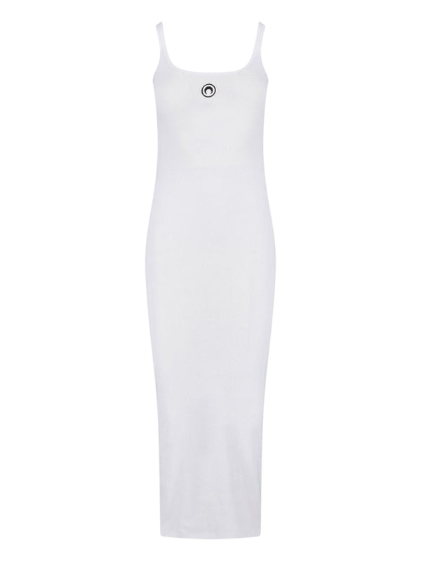 Marine Serre Cjer 95% cotton dress in white