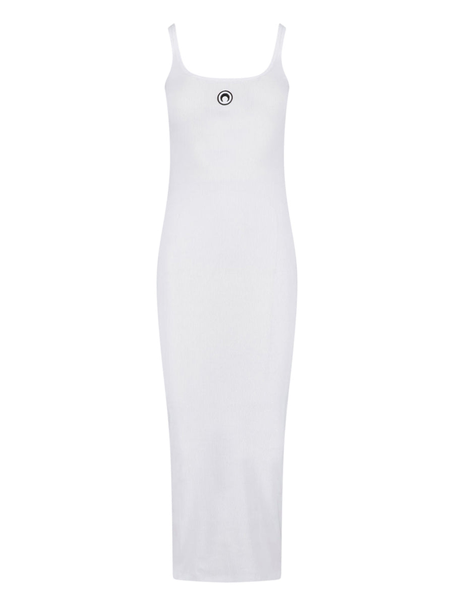 Marine Serre Cjer 95% cotton dress in white