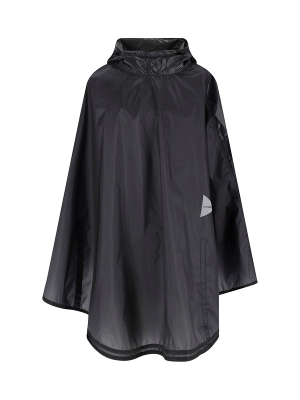 And Wander 100% nylon raincoat in black
