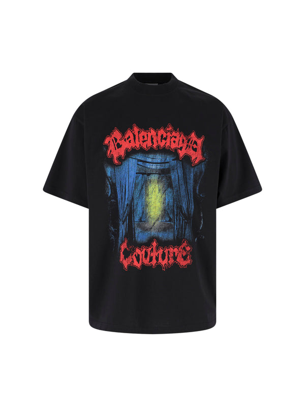 Balenciaga Tuvd 100% Cotton t-shirt in black