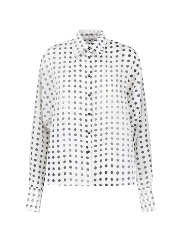 Ermanno Scervino 100% silk shirt in white