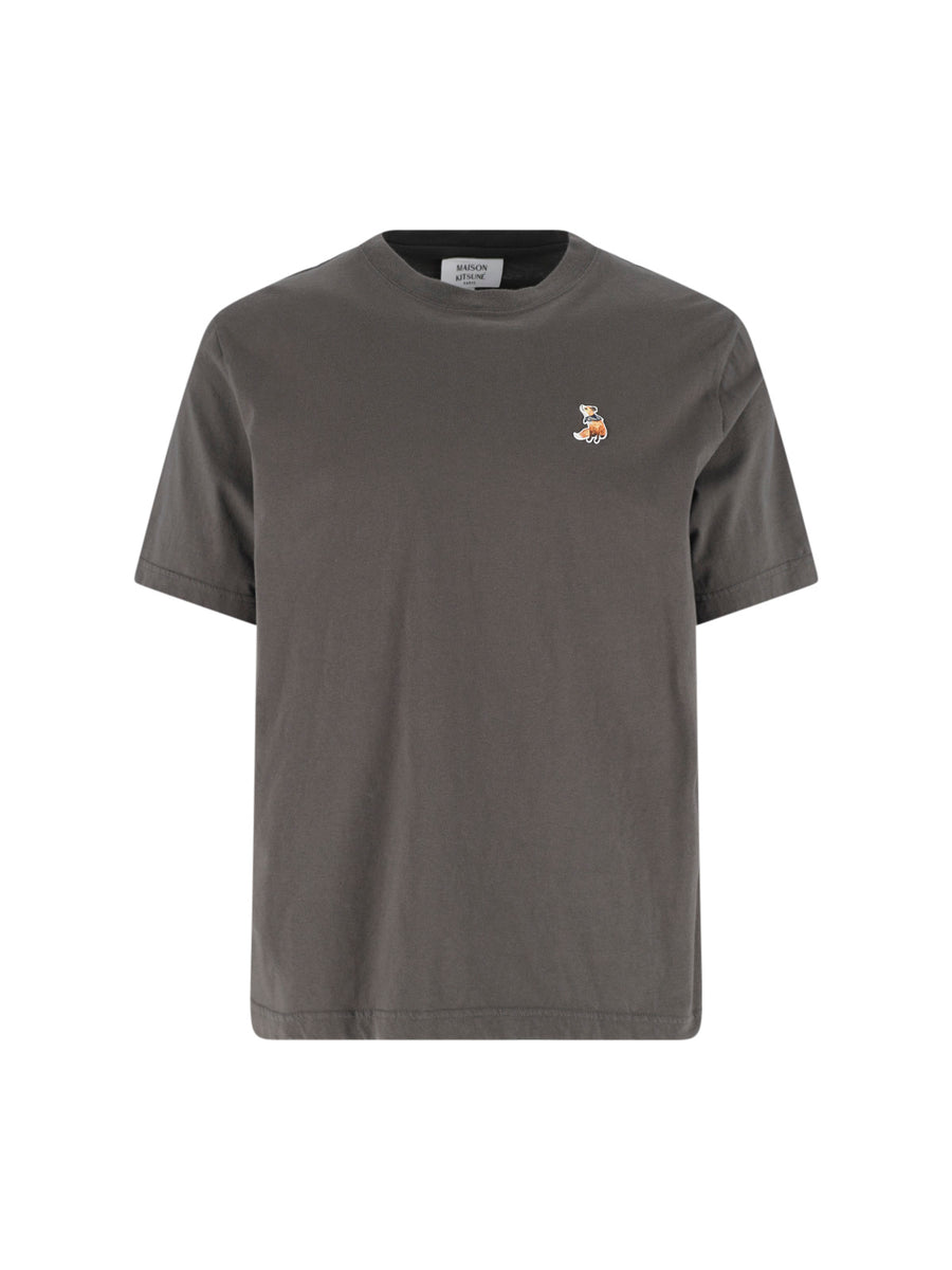 Maison Kitsune' 100% Cotton t-shirt in gray