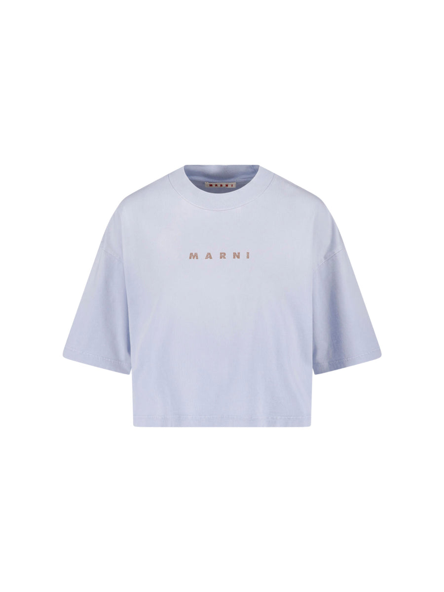 Marni Uscz 100% Cotton t-shirt in blue