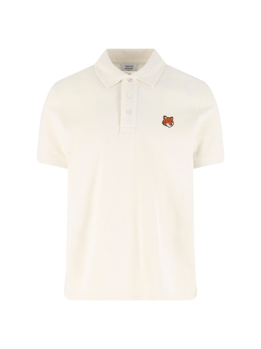 Maison Kitsune' 100% Cotton polo in beige