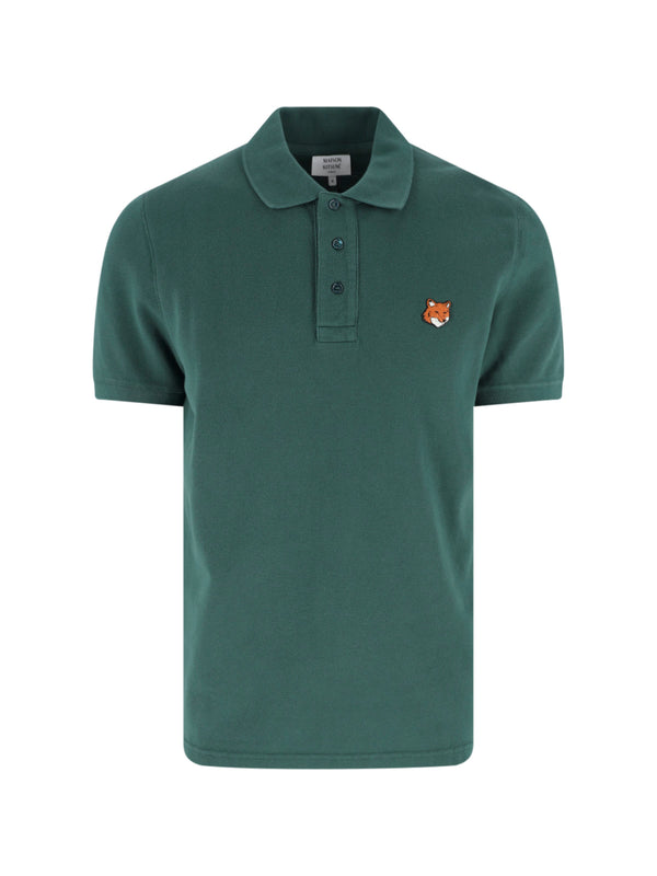 Maison Kitsune' 100% Cotton polo in green