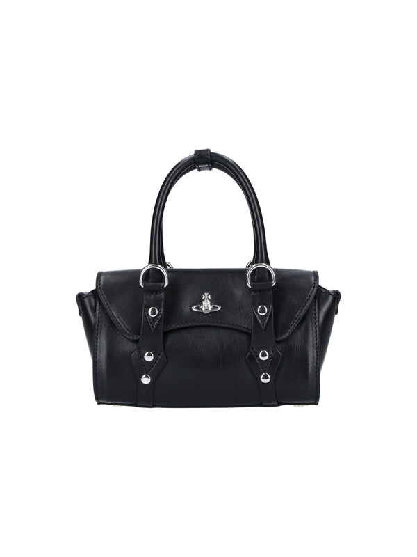 Vivienne Westwood 100% cow leather shoulder bag in black