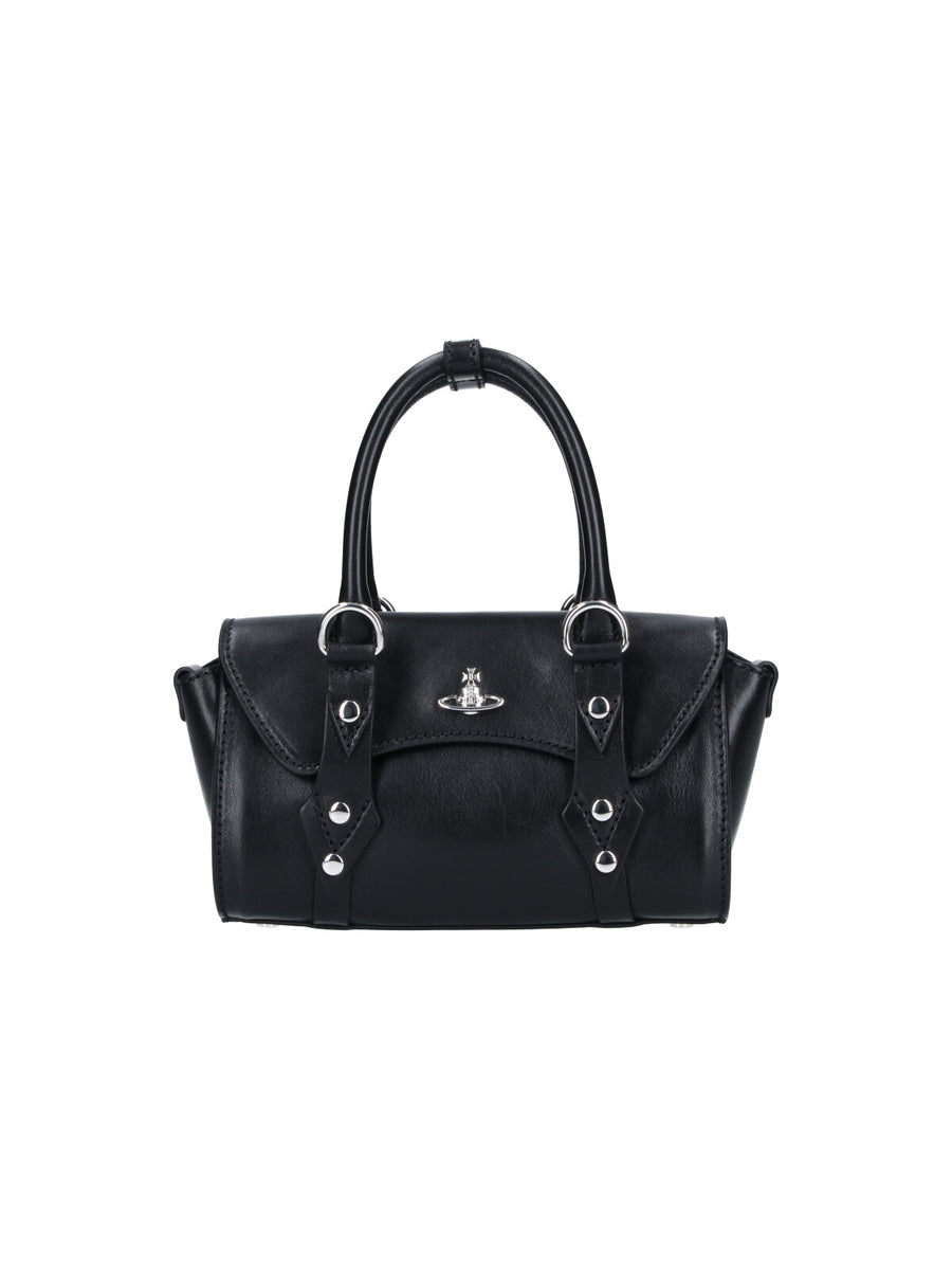 Vivienne Westwood 100% cow leather shoulder bag in black