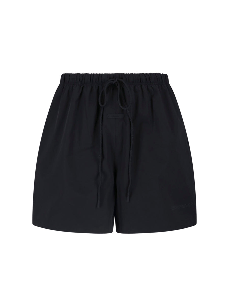 Fear Of God Essentials 100% polyester shorts in black
