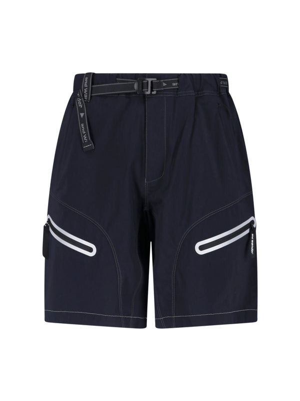 And Wander 95% Nylon cargo shorts in black