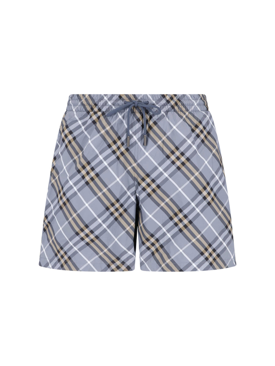 Burberry 100% polyamide swim shorts in blue