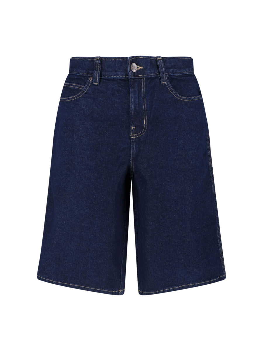 Dickies 100% Cotton denim shorts in blue