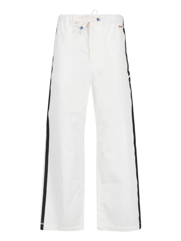 Marni 100% Cotton trousers in white