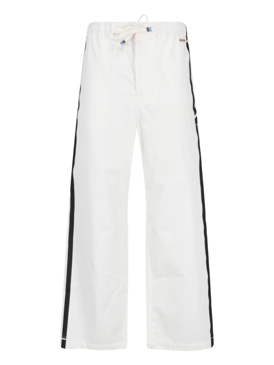 Marni 100% Cotton trousers in white