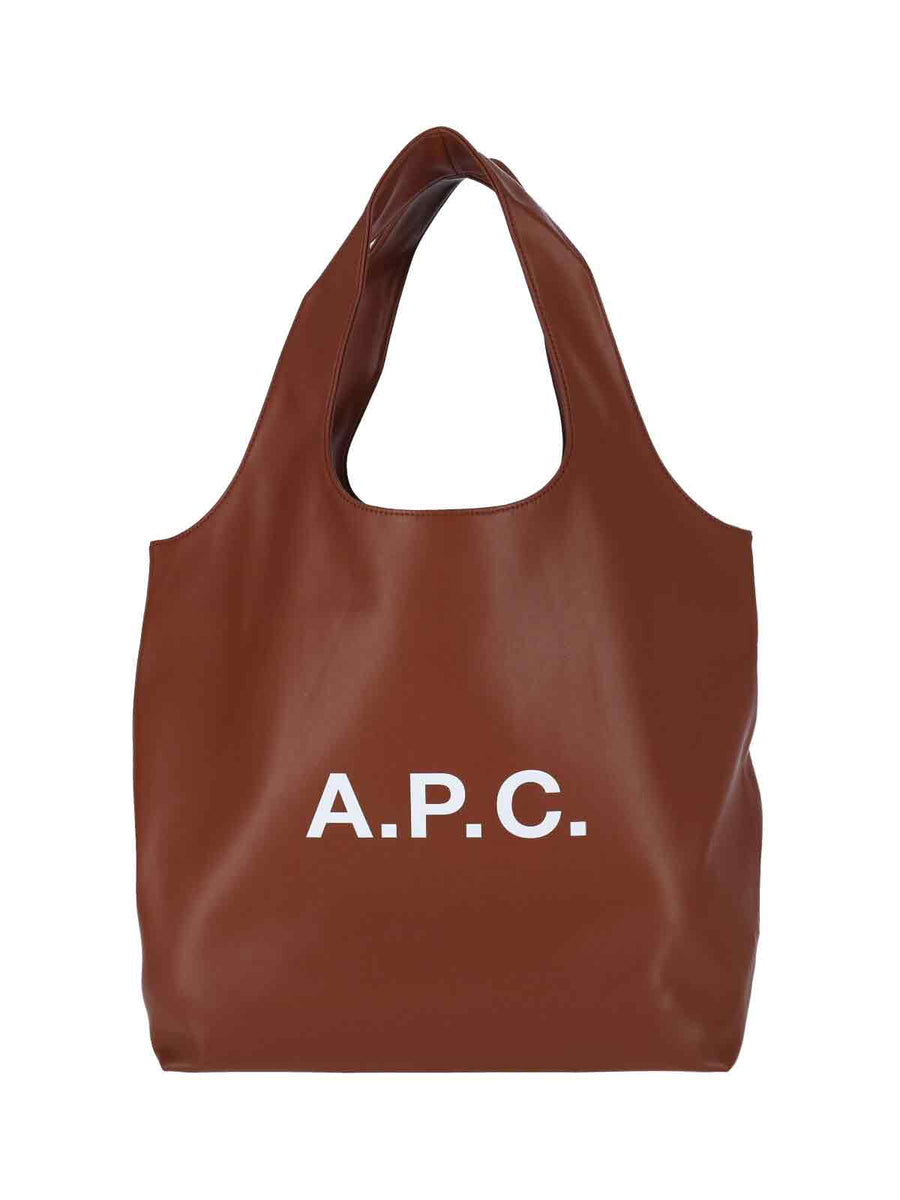 A.P.C. 55% Polyurethane tote bag in brown