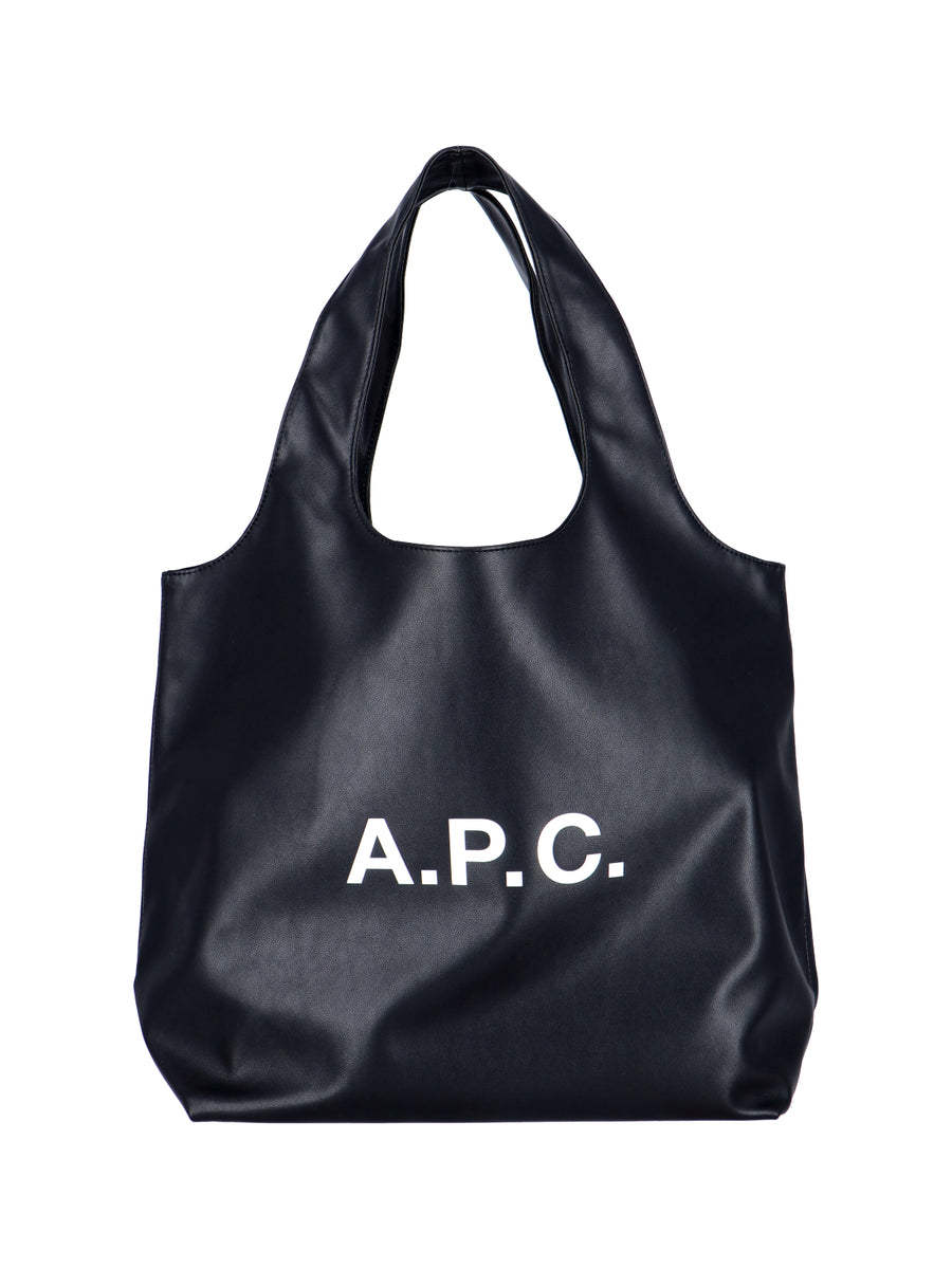 A.P.C. 55% Polyurethane tote bag in black