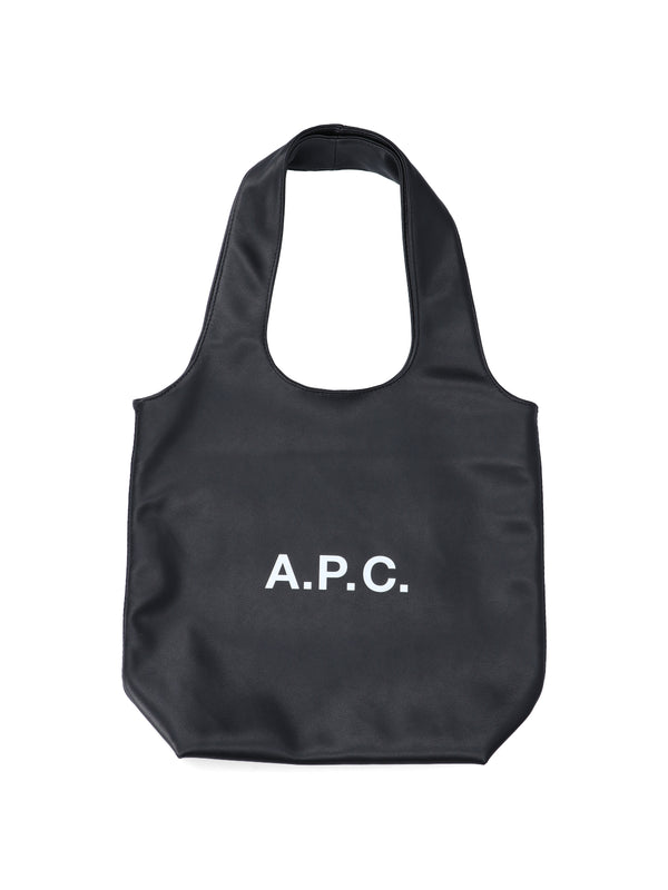 A.P.C. 55% Polyurethane shoulder bag in black