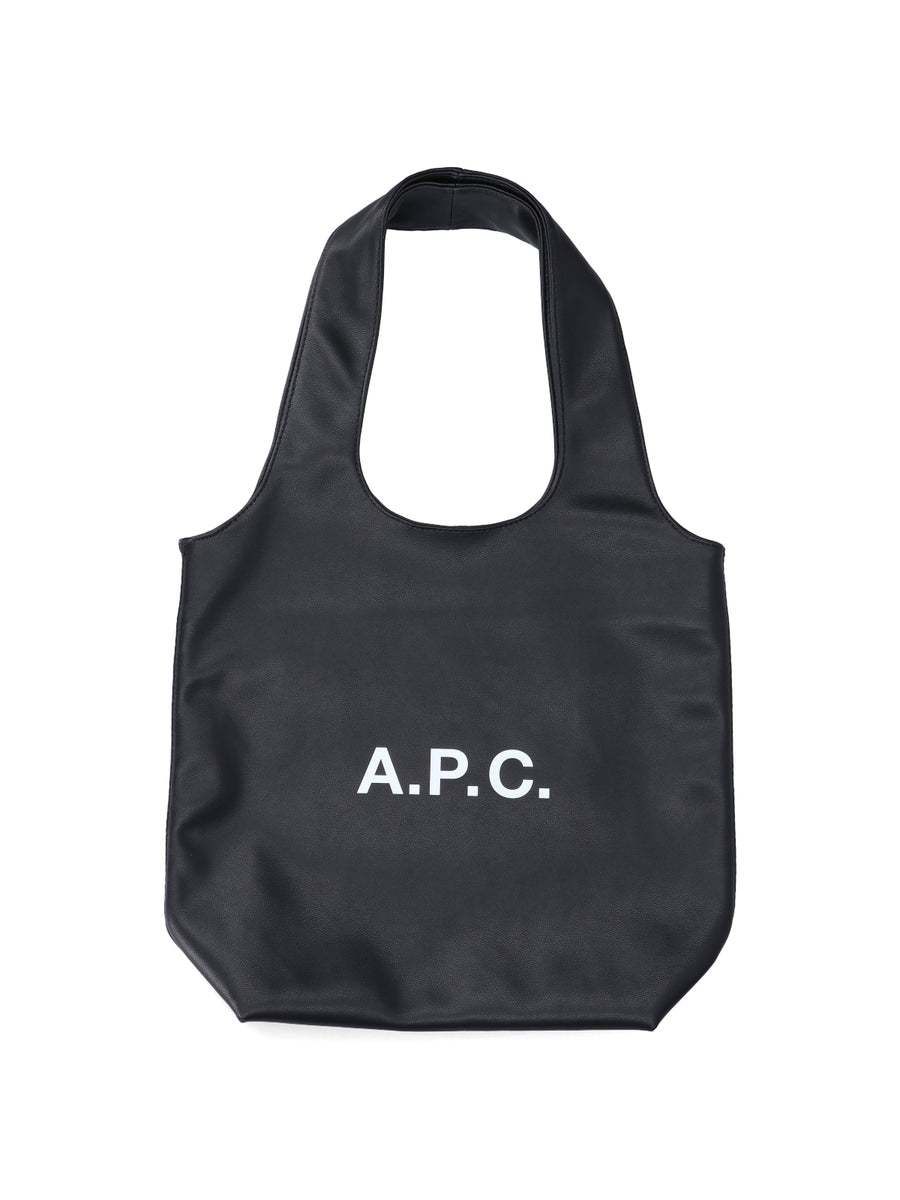 A.P.C. 55% Polyurethane shoulder bag in black