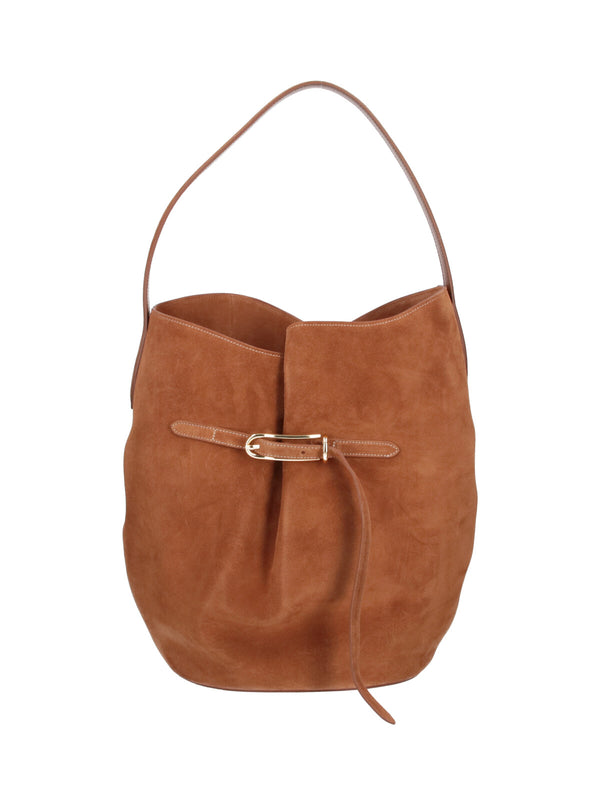 Liffner 100% Cow Suede shoulder bag in brown