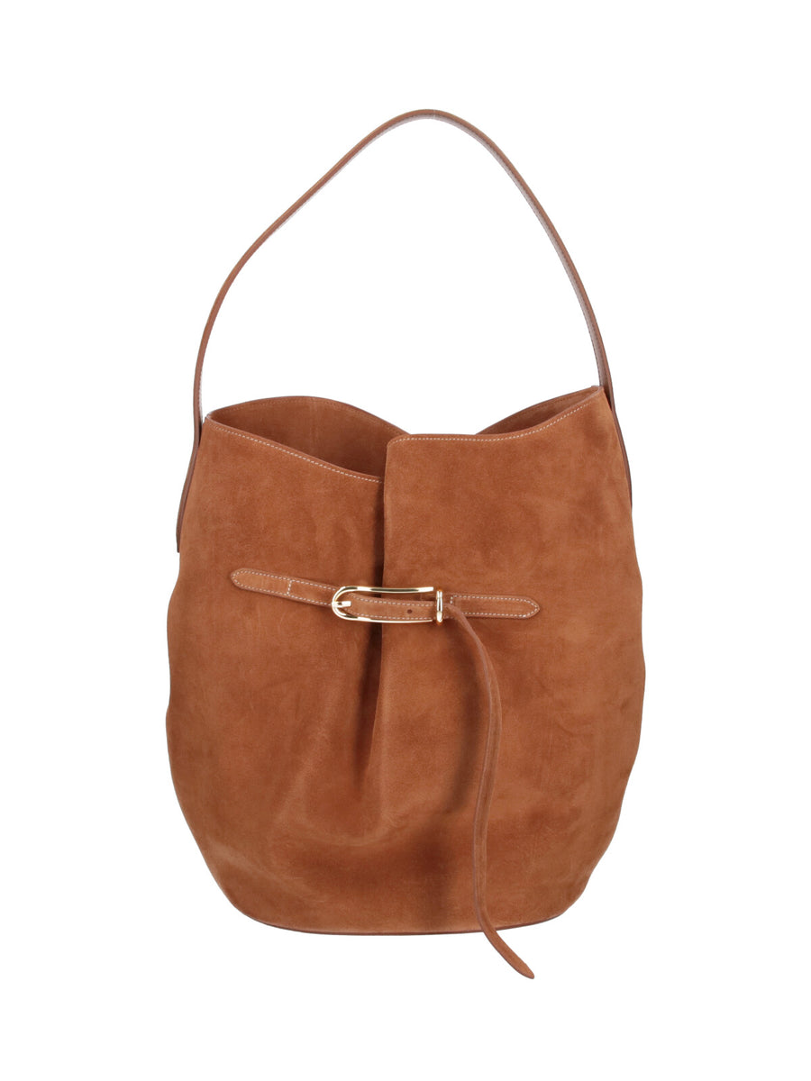 Liffner 100% Cow Suede shoulder bag in brown