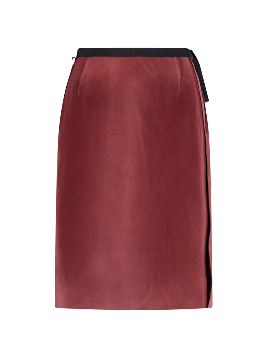 Maison Margiela 100% Viscose skirt in red