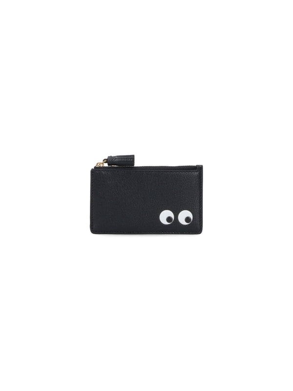 Anya Hindmarch 100% Goat Leather card case in black